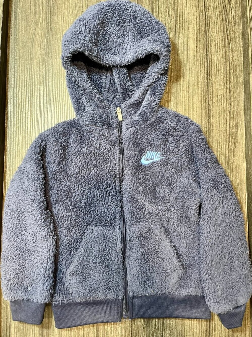 Nike Kids' Full Zip Sherpa Hoodie in Midnight Navy